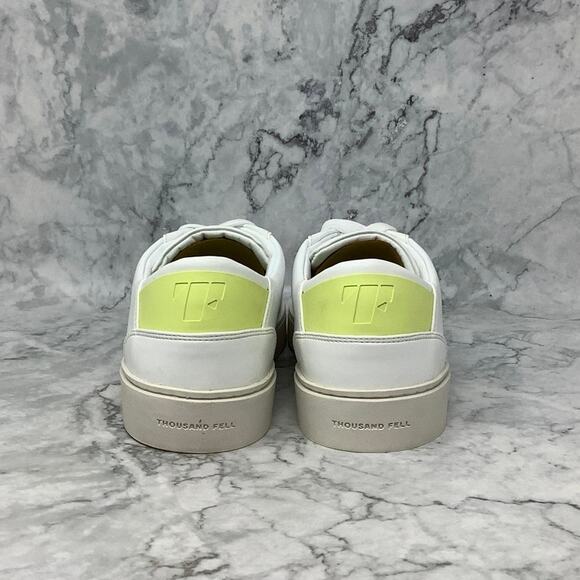 Thousand Fell Mens 10 White/Washed Acid Lace Up Low Top Sneakers Shoes H19-9 - Picture 5 of 10